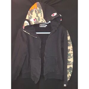 A Bathing Ape Shark‎ Camo Full Zip Hoodie Kids Size S